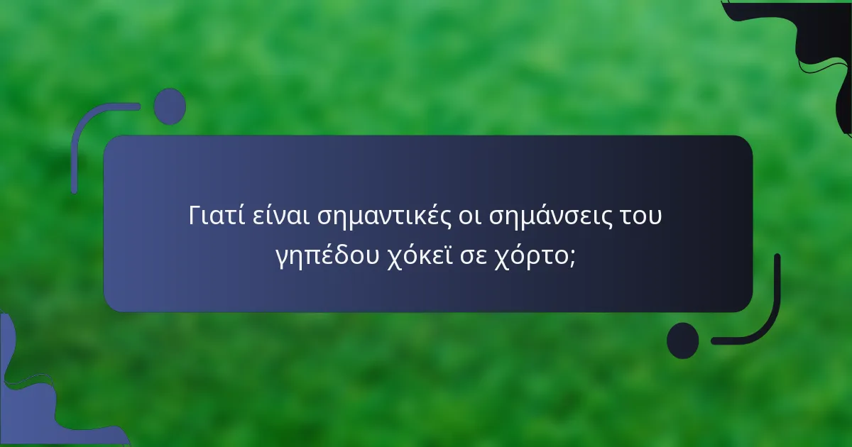 Γιατί είναι σημαντικές οι σημάνσεις του γηπέδου χόκεϊ σε χόρτο;