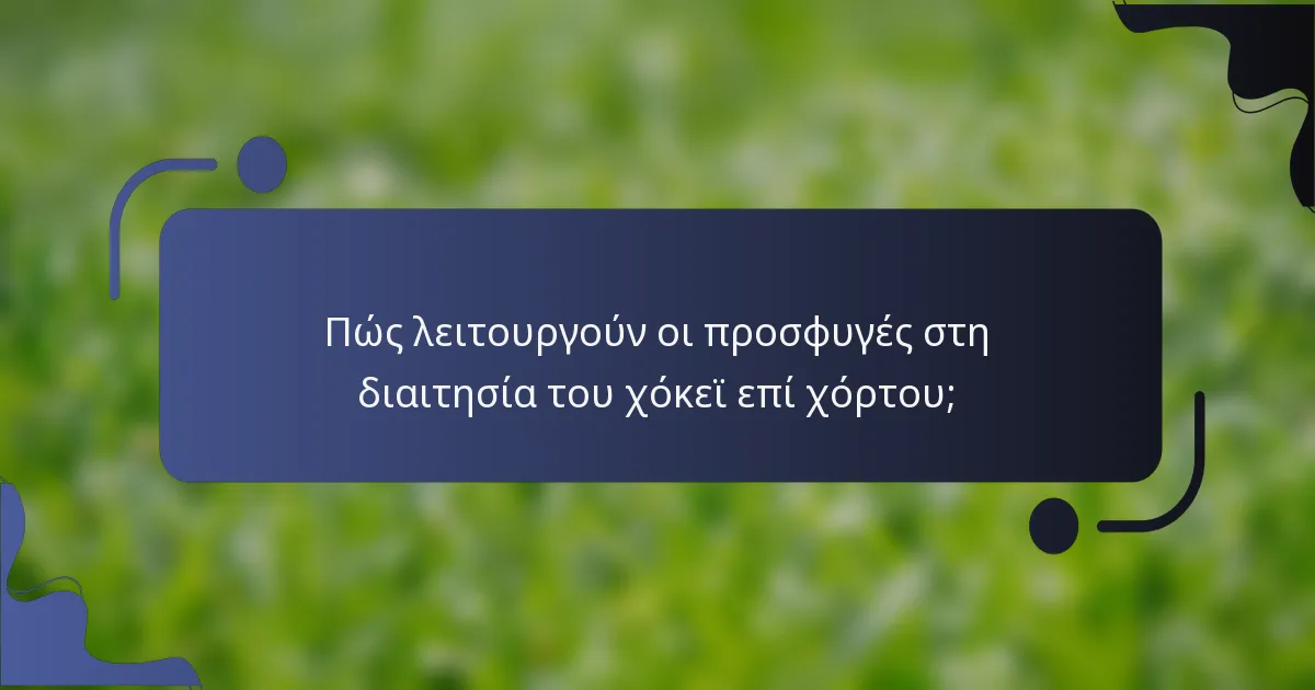 Πώς λειτουργούν οι προσφυγές στη διαιτησία του χόκεϊ επί χόρτου;